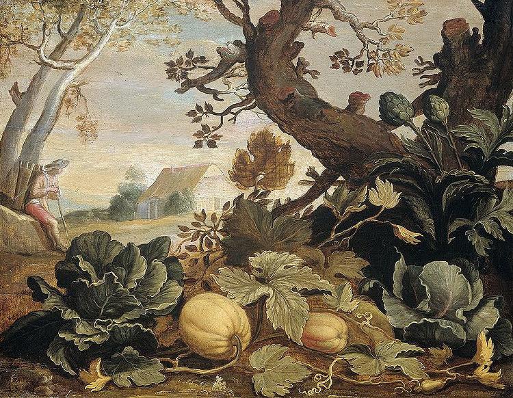 Abraham Bloemaert Landscape with fruit and vegetables in the foreground Spain oil painting art